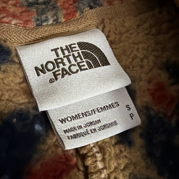 The North Face Campshire Sherpa Vest Women's Size Small Brown Aztec Print - Picture 5 of 12